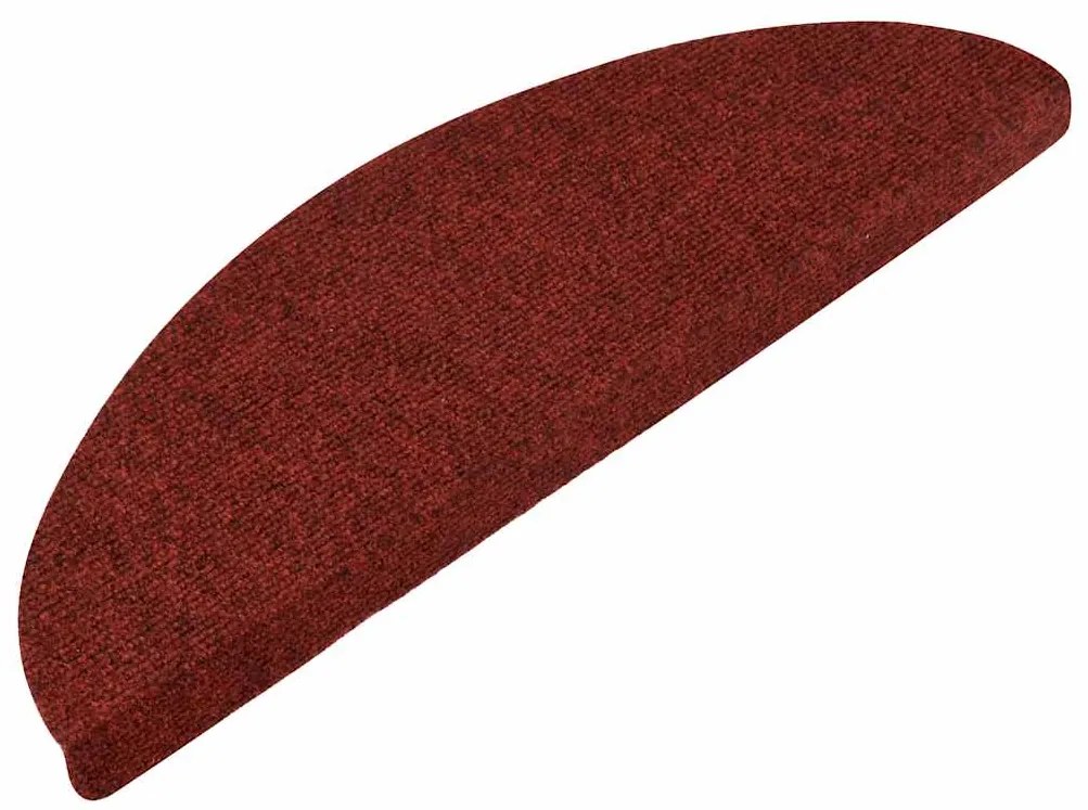 Tapetes de escada adesivos 30 pcs 56x17x3 cm vermelho