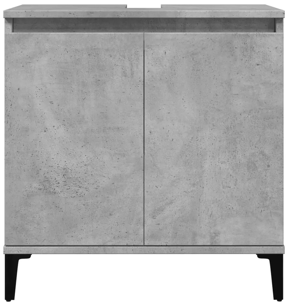 Móvel p/ lavatório 58x33x60 cm derivados madeira cinza cimento
