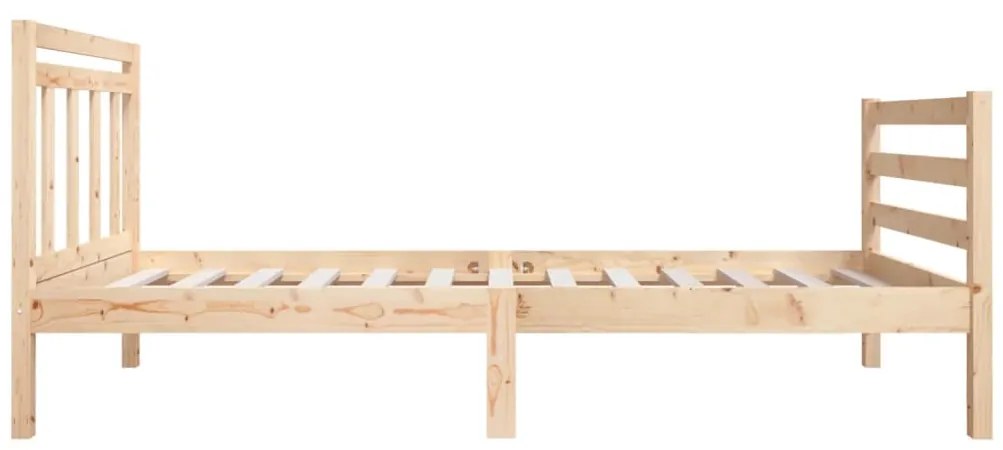 Estrutura de cama pequena casal 120x190 cm pinho maciço