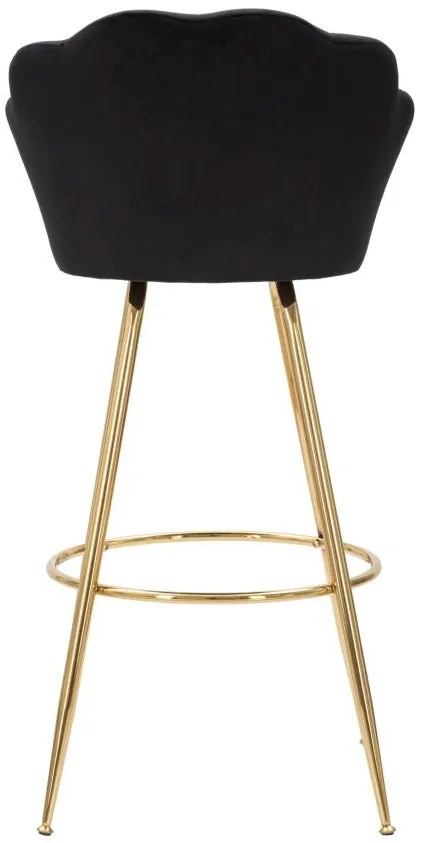 Banco de Bar Vienna Nero – 55x53x110 cm – Preto e Dourado – Design Mod