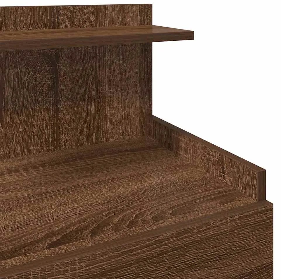 Mesas de cabeceira 2 peças com 2 gavetas carvalho castanho 40x36,5x62