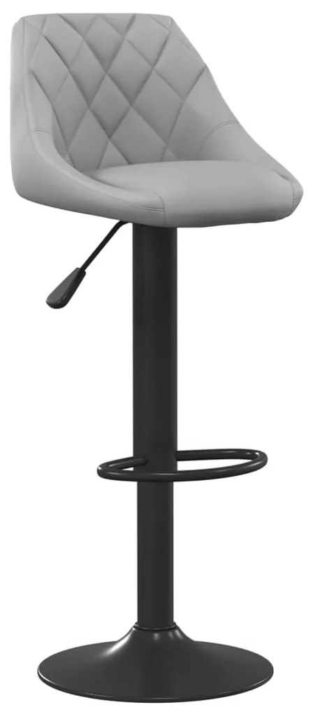 Bancos de bar 2 pcs veludo cinzento-claro