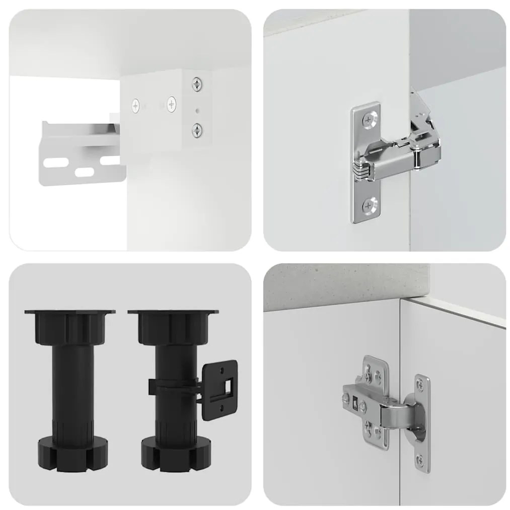 11 peças armário de cozinha conjunto Porto cinzento cimento