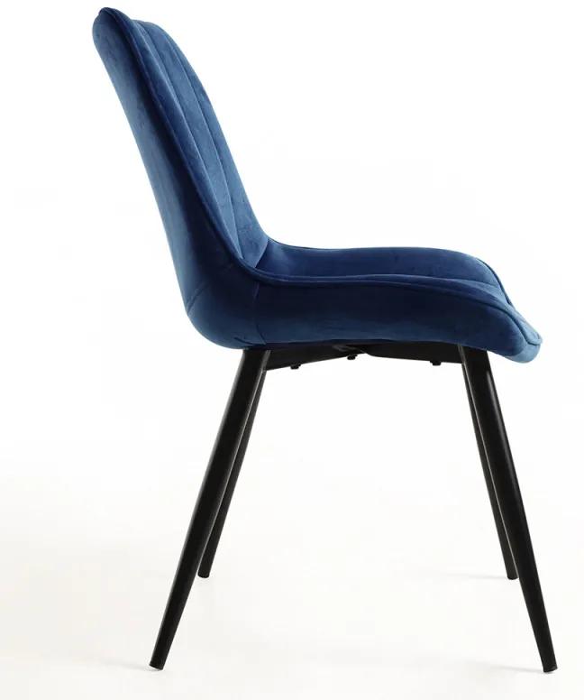 Pack 4 Cadeiras Lene Veludo - Azul