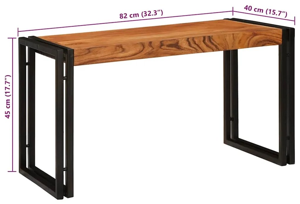 Mesas de canto 3 pcs Marrom e Preto Madeira de acácia maciça