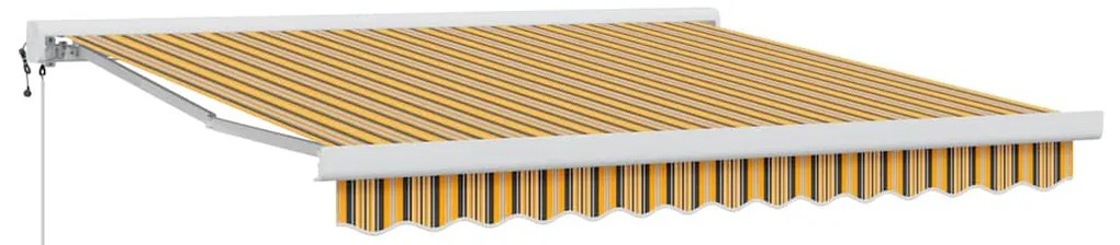 Toldo Retrátil Automático Listrado Multicolorido 300 x 250 cm