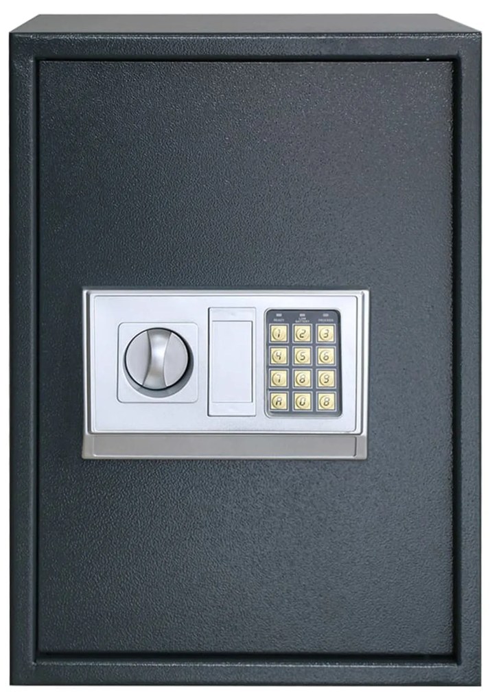Cofre Digital Eletrónico com Prateleira Cinza Escuro 35x31x50 cm Aço