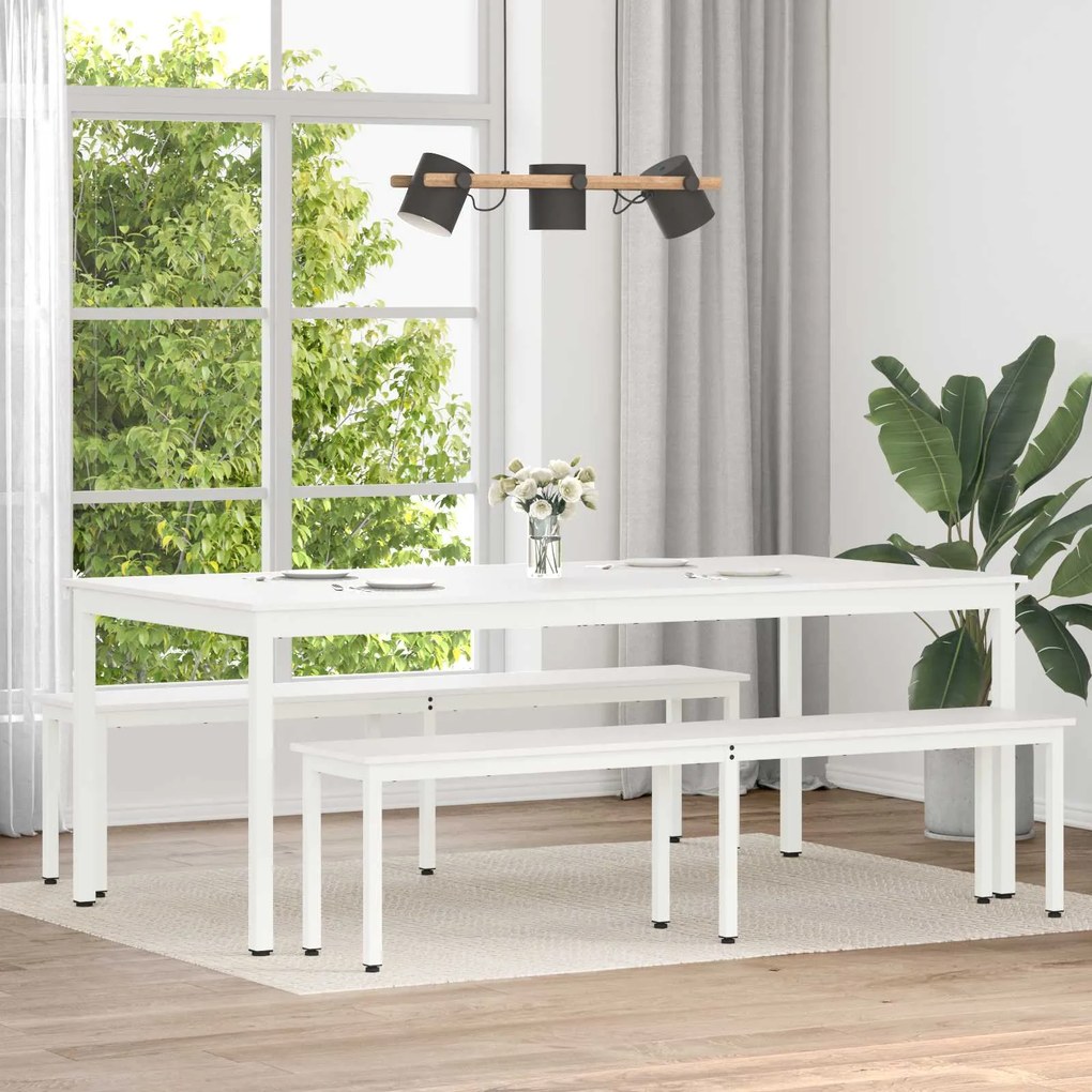 vidaXL Mesa de jantar Branco 200 x 100 x 75 cm