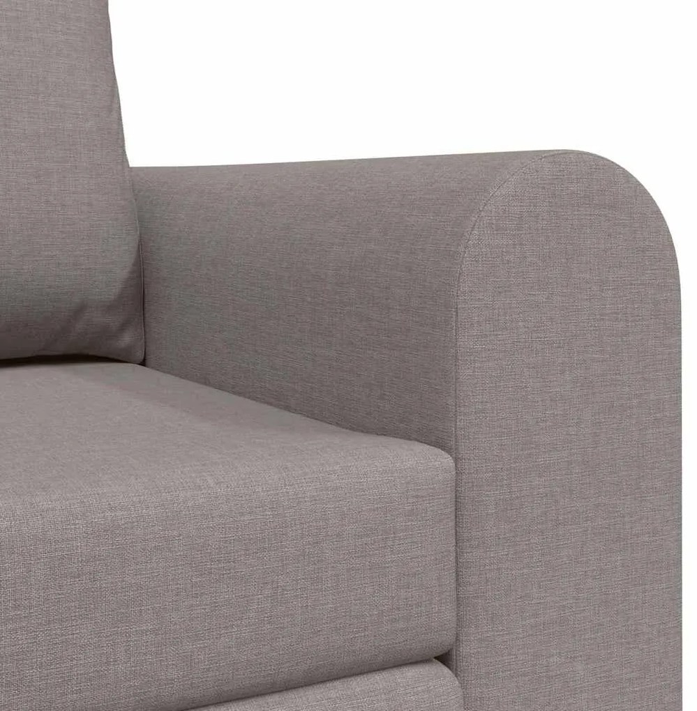 Sofá Cama de Chão 2-em-1 Taupe 148x71x83 cm Tecido