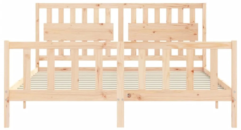 Estrutura de cama Super King Size com cabeceira madeira maciça