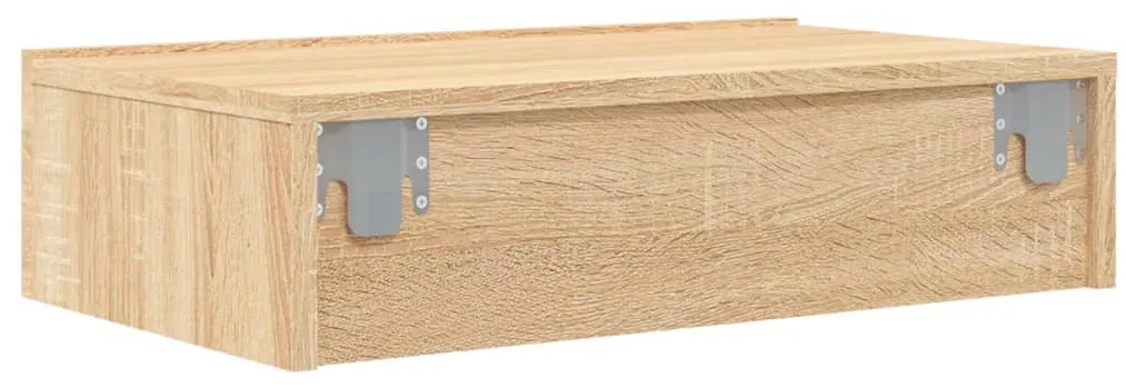 Móvel de TV com luzes LED 60x35x15,5 cm carvalho sonoma