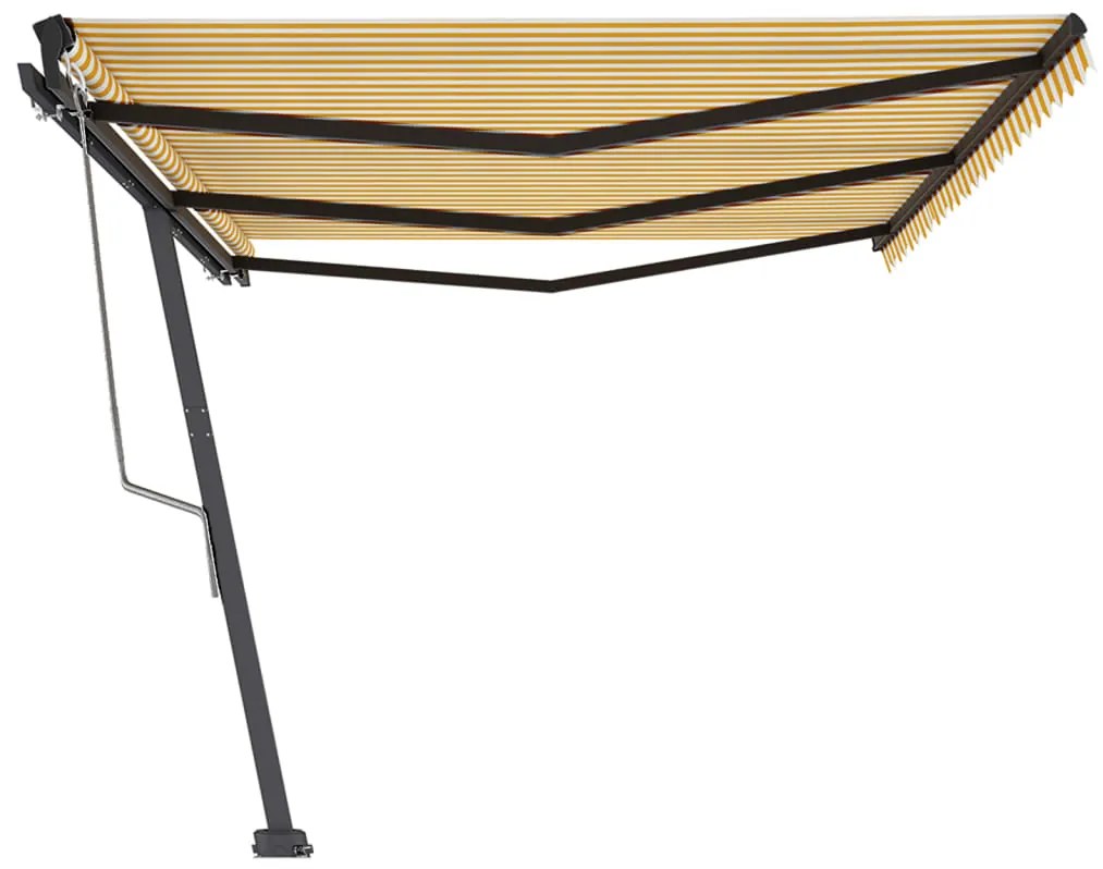 Toldo automático independente 600x350 cm amarelo e branco