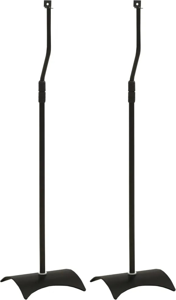 vidaXL Suportes colunas universais 2 pcs preto