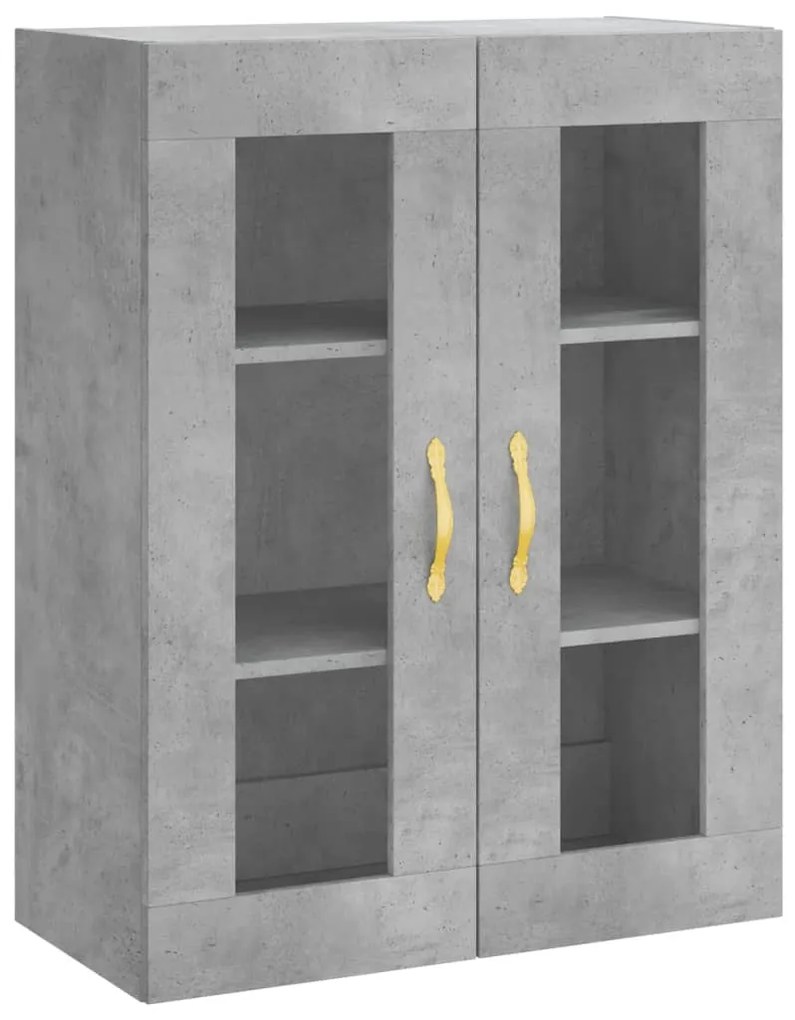 Móveis de parede 2 pcs derivados de madeira cinzento cimento