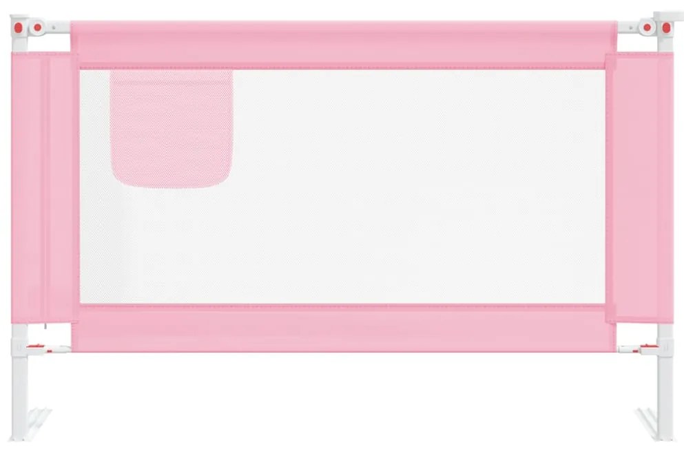 Barra de segurança p/ cama infantil tecido 120x25 cm rosa