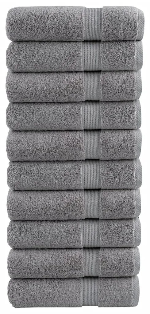 Toalhas de banho premium SOLUND 10pcs 70x140cm 600gsm cinzento