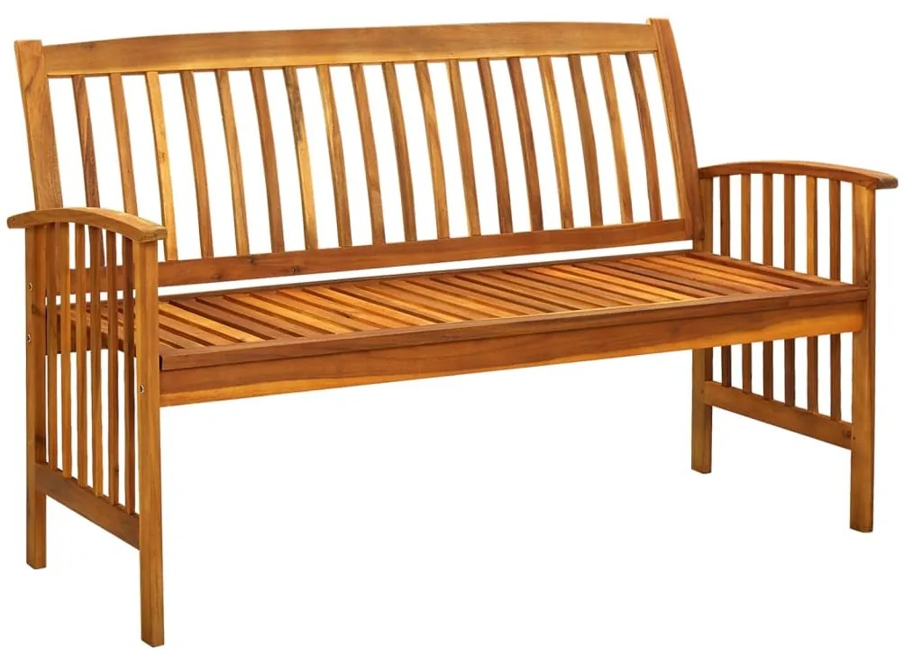 Banco de jardim c/ almofadão 147 cm madeira de acácia maciça