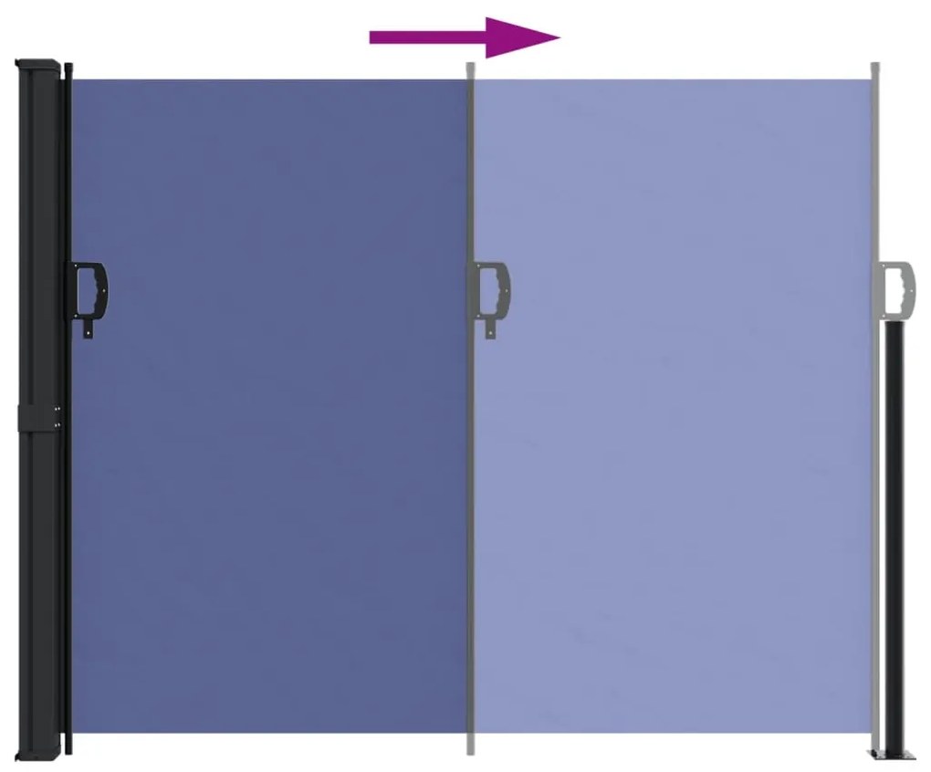 Toldo lateral retrátil 160x600 cm azul