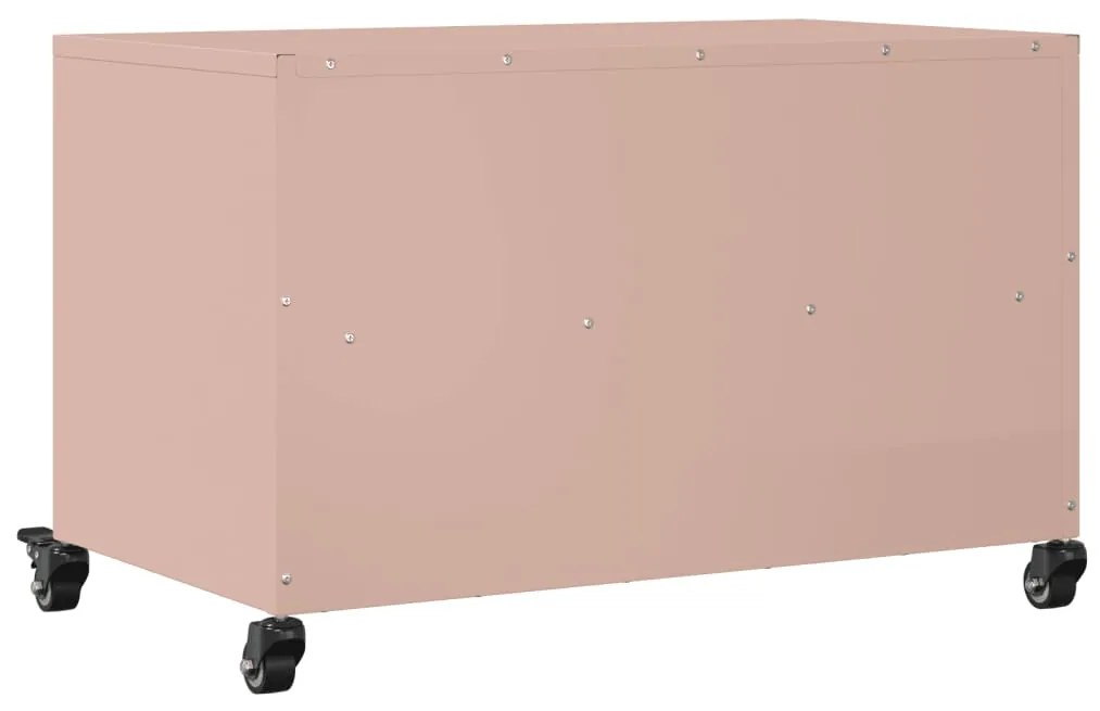 Móvel de TV 68x39x43,5 cm aço laminado a frio rosa