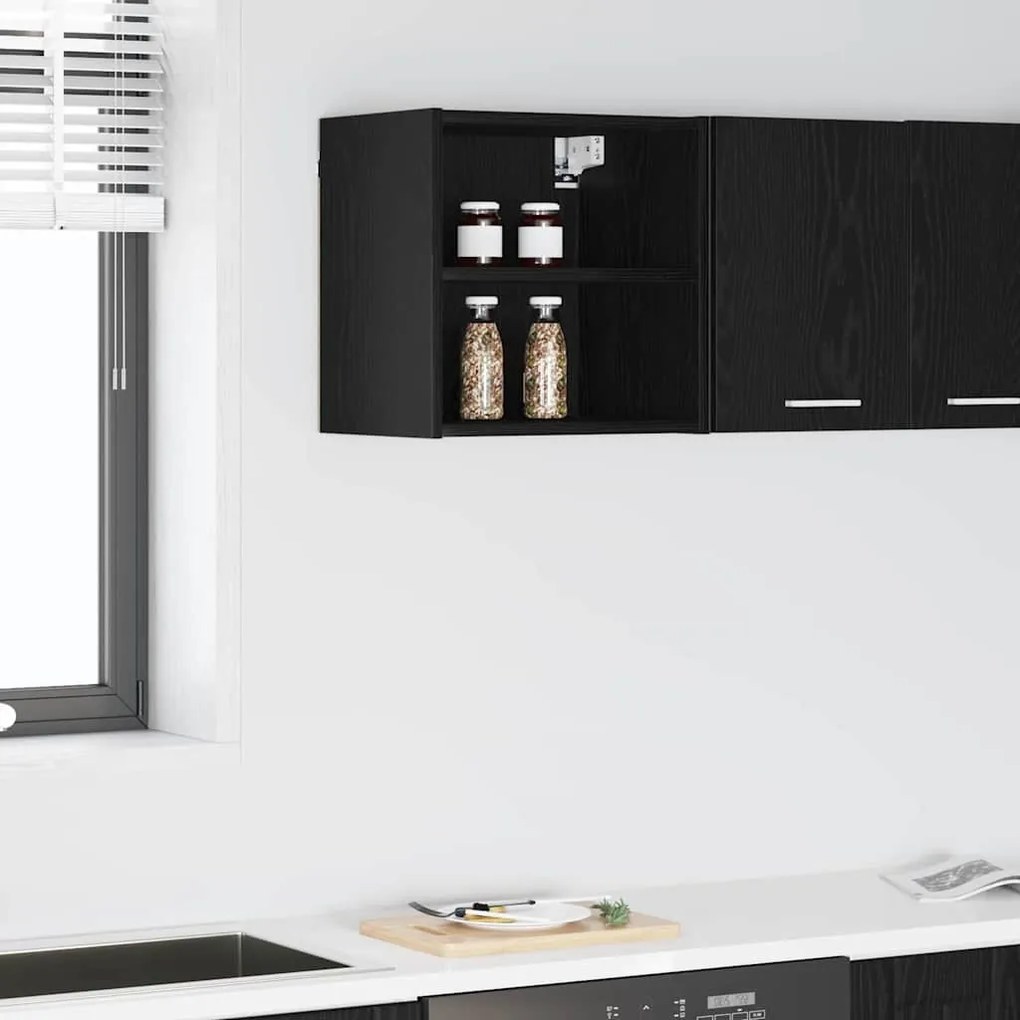 vidaXL Armário suspenso Carvalho Preto 40 x 29,5 x 40 cm