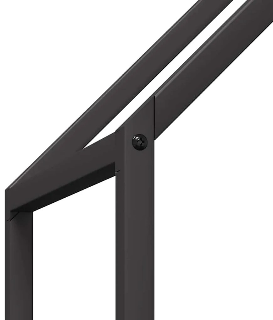 Suporte para lenha 60x25x60 cm aço laminado a frio preto