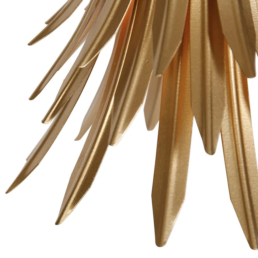 Candeeiro de suspensão Art Déco dourado - Wesley Art Deco