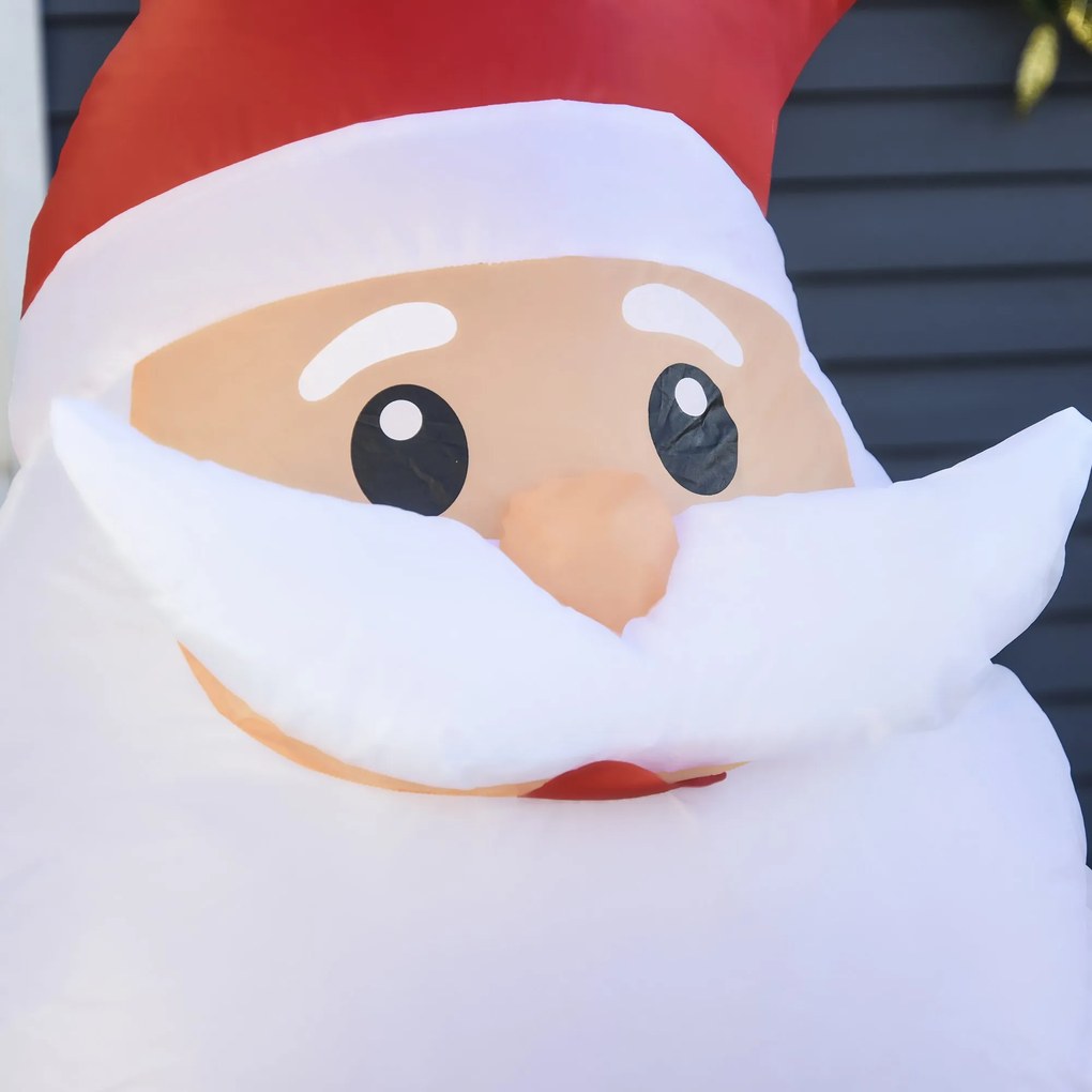 Decoração de natal inflável de 2 m de Papai Noel, Elfos e Renas com luzes LED