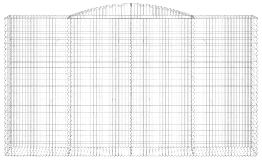 Cesto gabião arqueado 400x50x220/240 cm ferro galvanizado