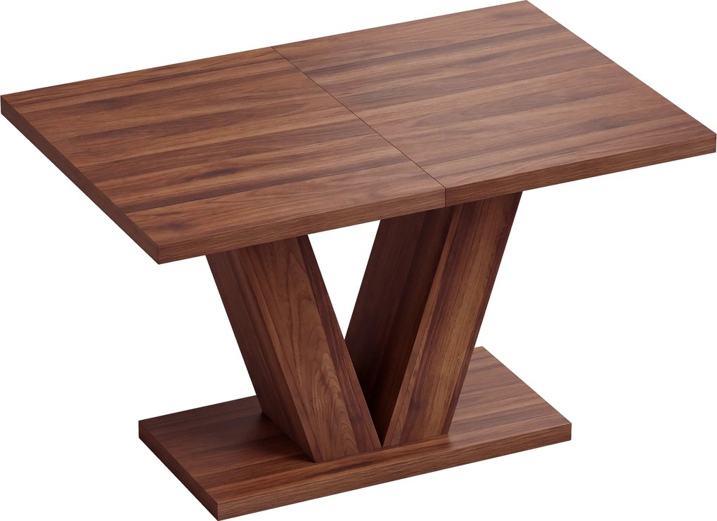 HOMCOM Mesa de Jantar Retangular para 4 Pessoas 120x80 cm Nogueira | Aosom Portugal