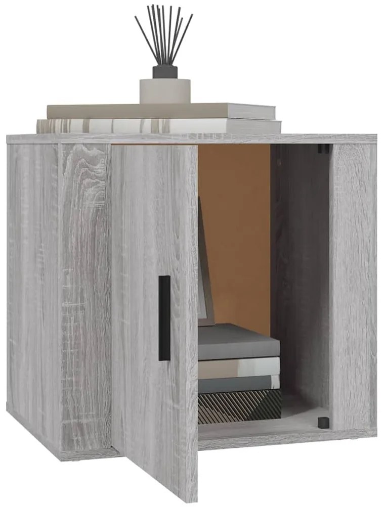 Mesa de cabeceira 50x39x47 cm sonoma cinzento