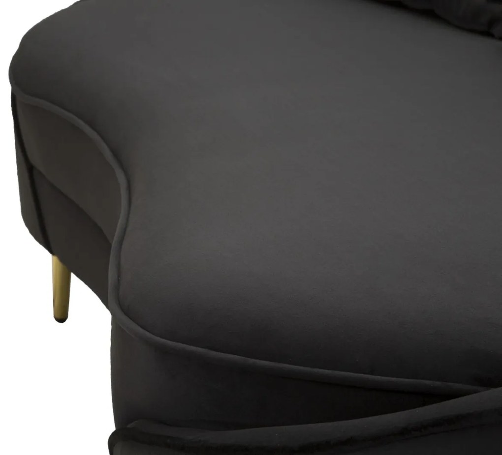 SOFÁ DE 3 LUGARES OSLO COM ALMOFADAS PRETO 185X84X68 CM