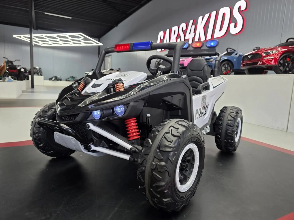 Buggy infantil 24V de Patrulha Policia, pneus de EVA, assento em pele Preto