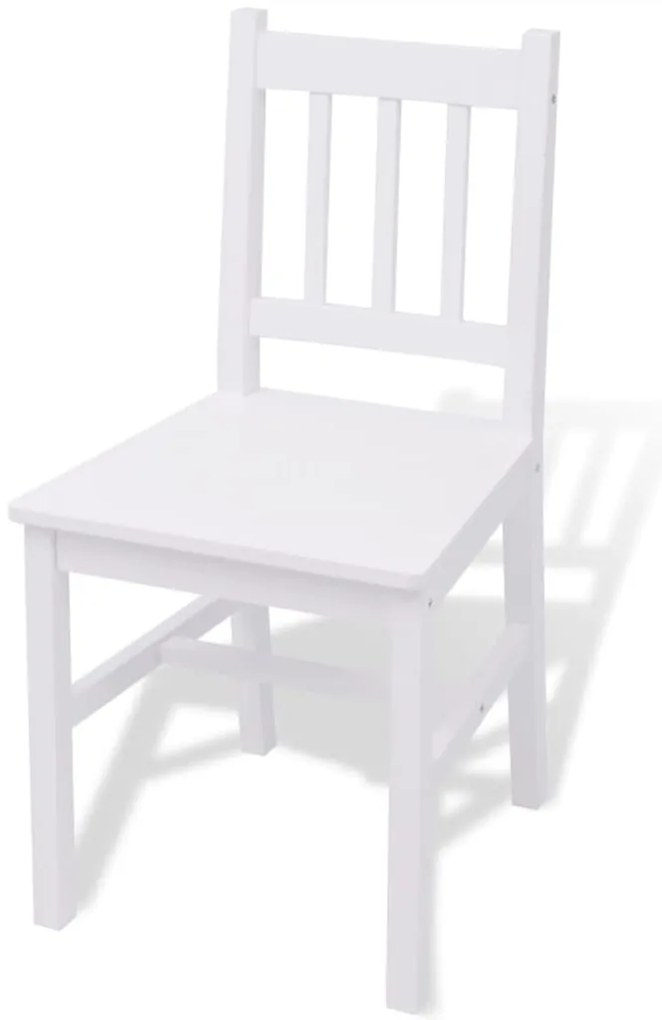 Conjunto de jantar de 5 peças em pinho branco