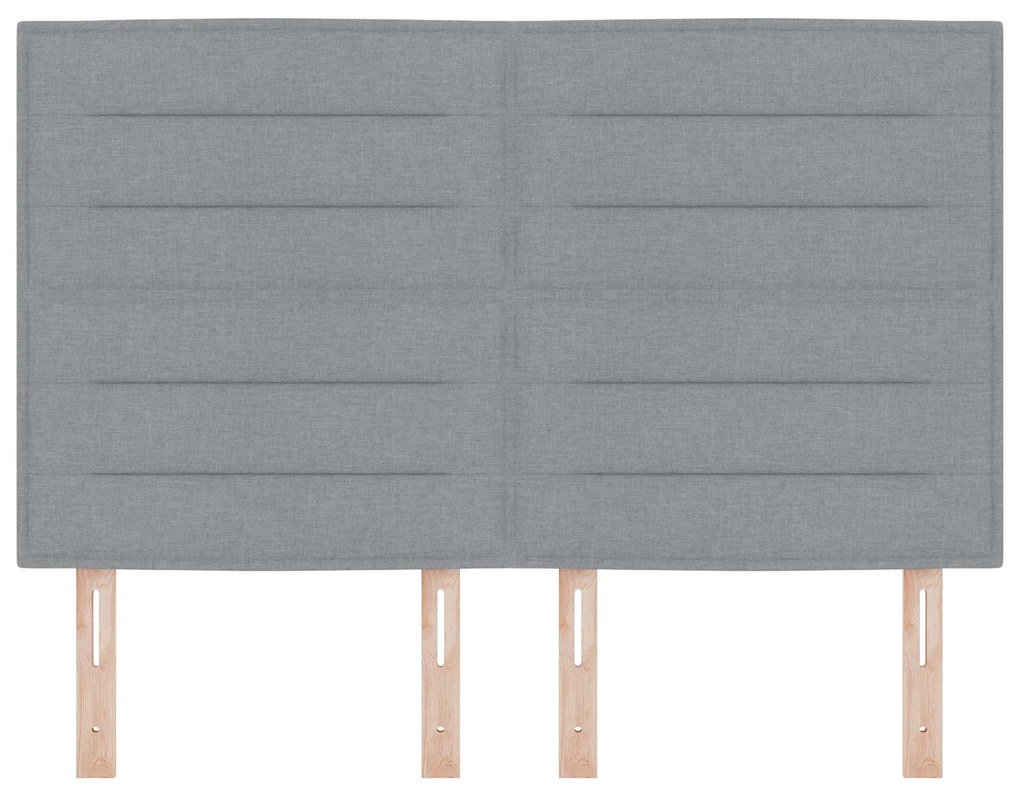 Cabeceira Design Linhas Cinza Claro 140 cm Tecido