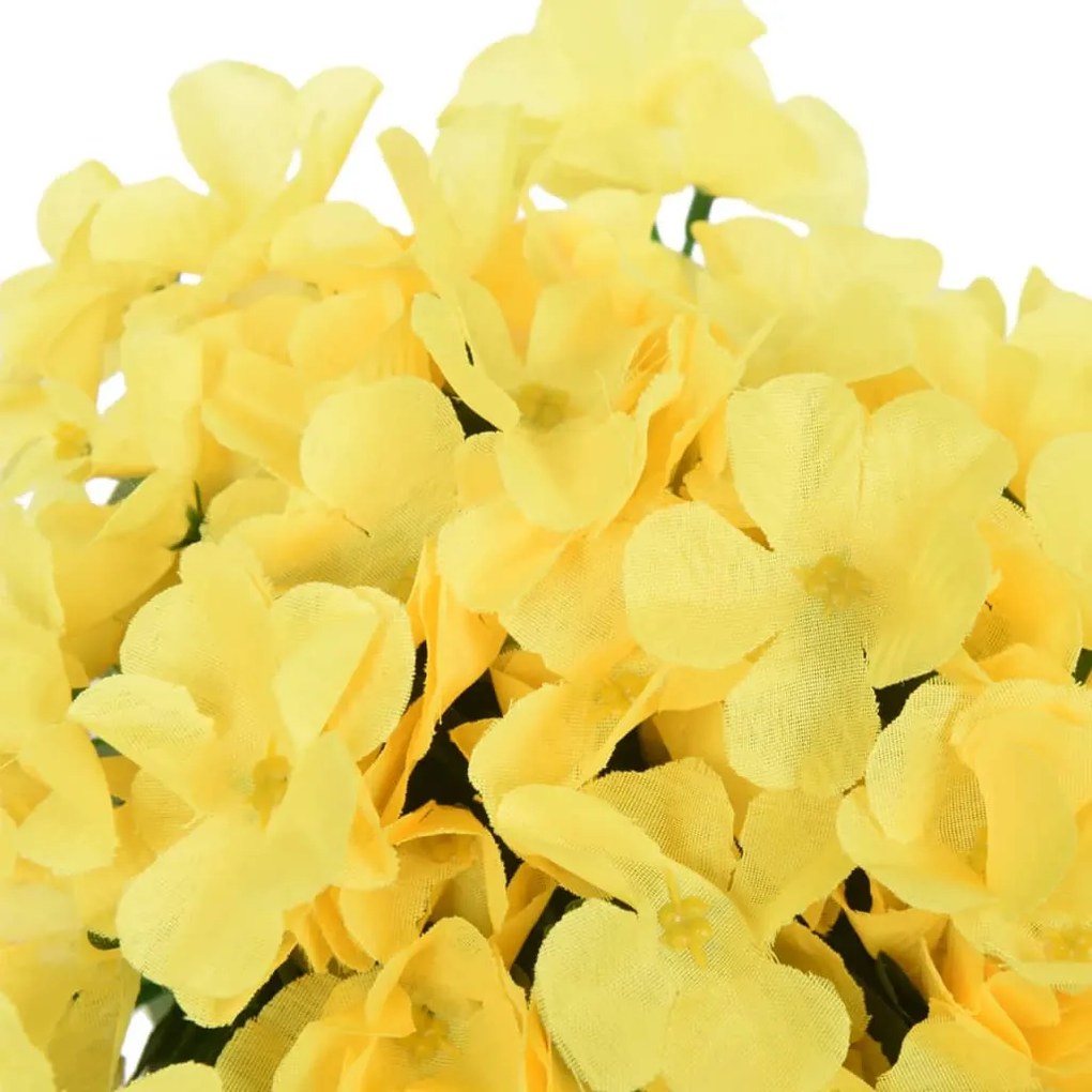 Grinaldas de flores de Natal 3 pcs 85 cm amarelo