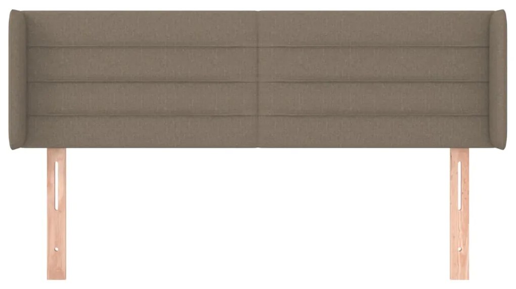 Cabeceira cama abas tecido 147x16x78/88 cm cinzento-acastanhado