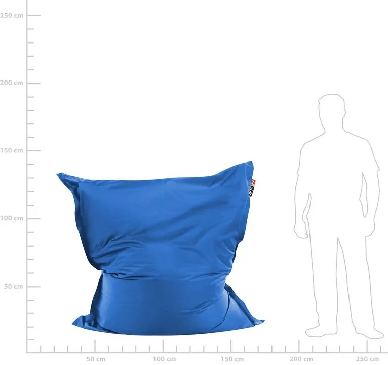 Pufe almofada azul 140 x 180 cm FUZZY Beliani