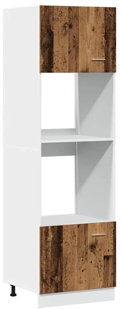 7 pcs armário de cozinha conjunto deriv. madeira madeira velha