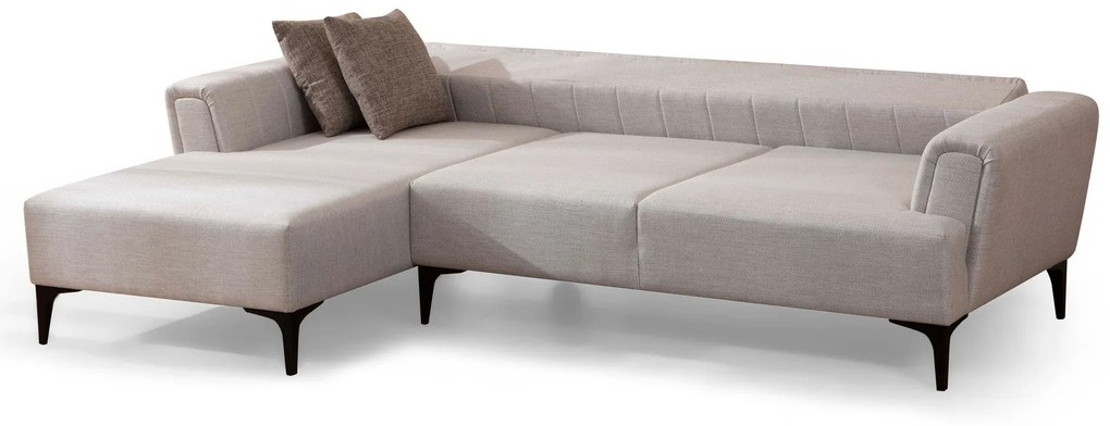 Sofá-cama de canto Hamlet – Ecru – 140x270 cm
