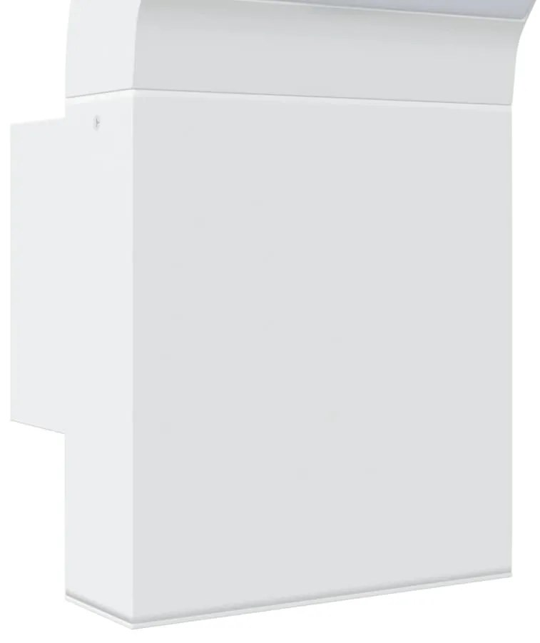 Candeeiros parede LED p/ exterior 2 pcs alumínio fundido branco