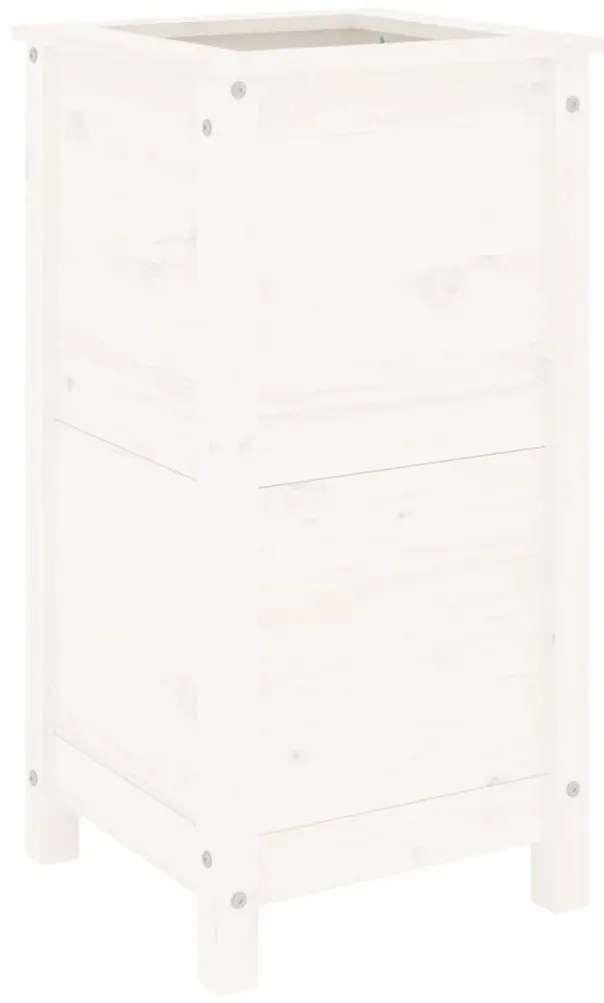 Vaso/floreira de jardim 40x40x78 cm pinho maciço branco