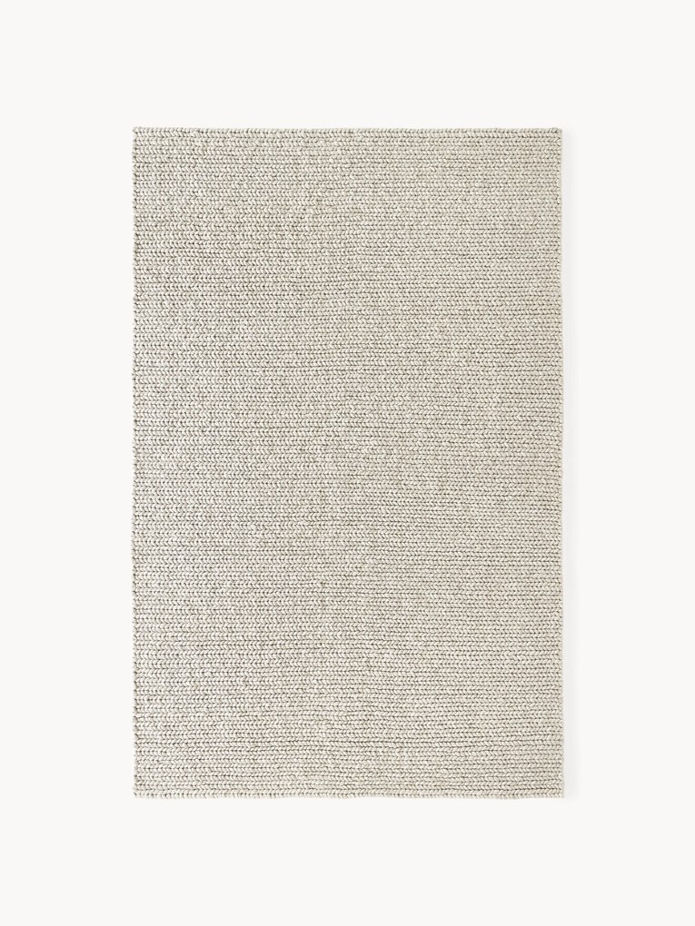 Tapete de lã com textura entrançada Bruna