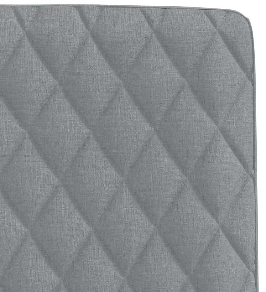 Cadeiras de jantar 2 pcs tecido cinzento-claro