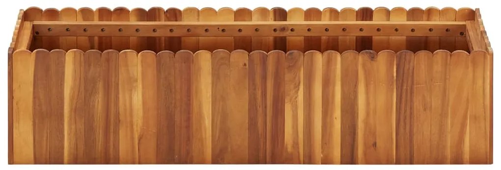 Vaso/floreira de jardim 100x30x25 cm madeira de acácia maciça