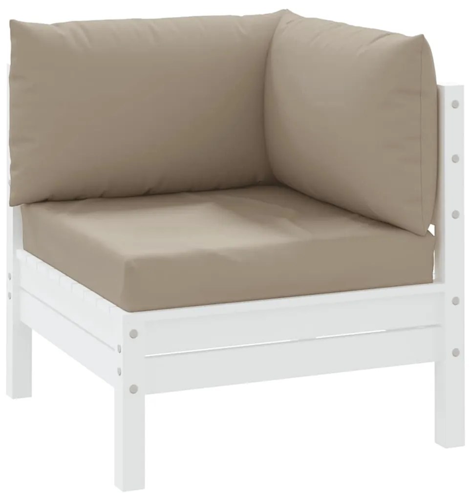 Almofadões de paletes 3 pcs tecido oxford cinza-acastanhado