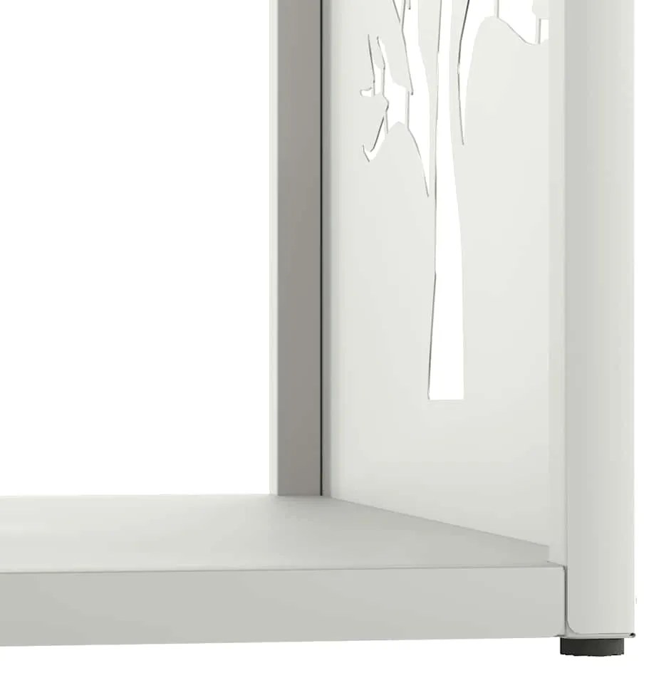 Suporte para lenha 40x40x40 cm aço laminado a frio branco