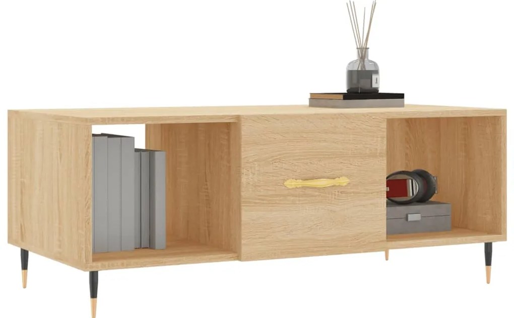 Mesa de centro 102x50x40 derivados de madeira carvalho sonoma