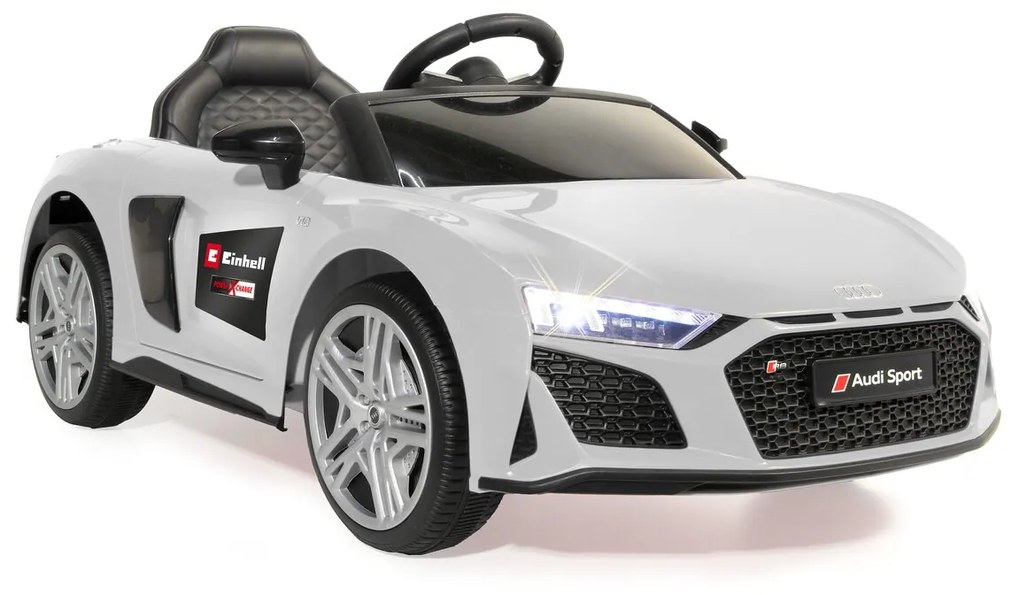 Carro elétrico infantil Audi R8 Spyder 18V white Einhell Power X-Change incl. starter set