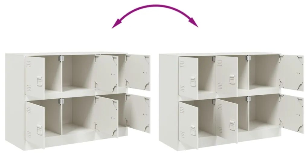 Aparador 99x39x73 cm aço branco