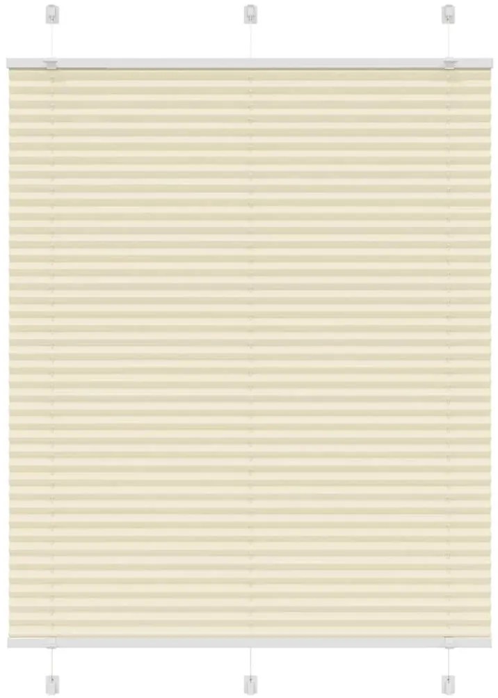 Creme Plissada Cega 110x150 cm Largura Tecido 109,4cm Poliéster